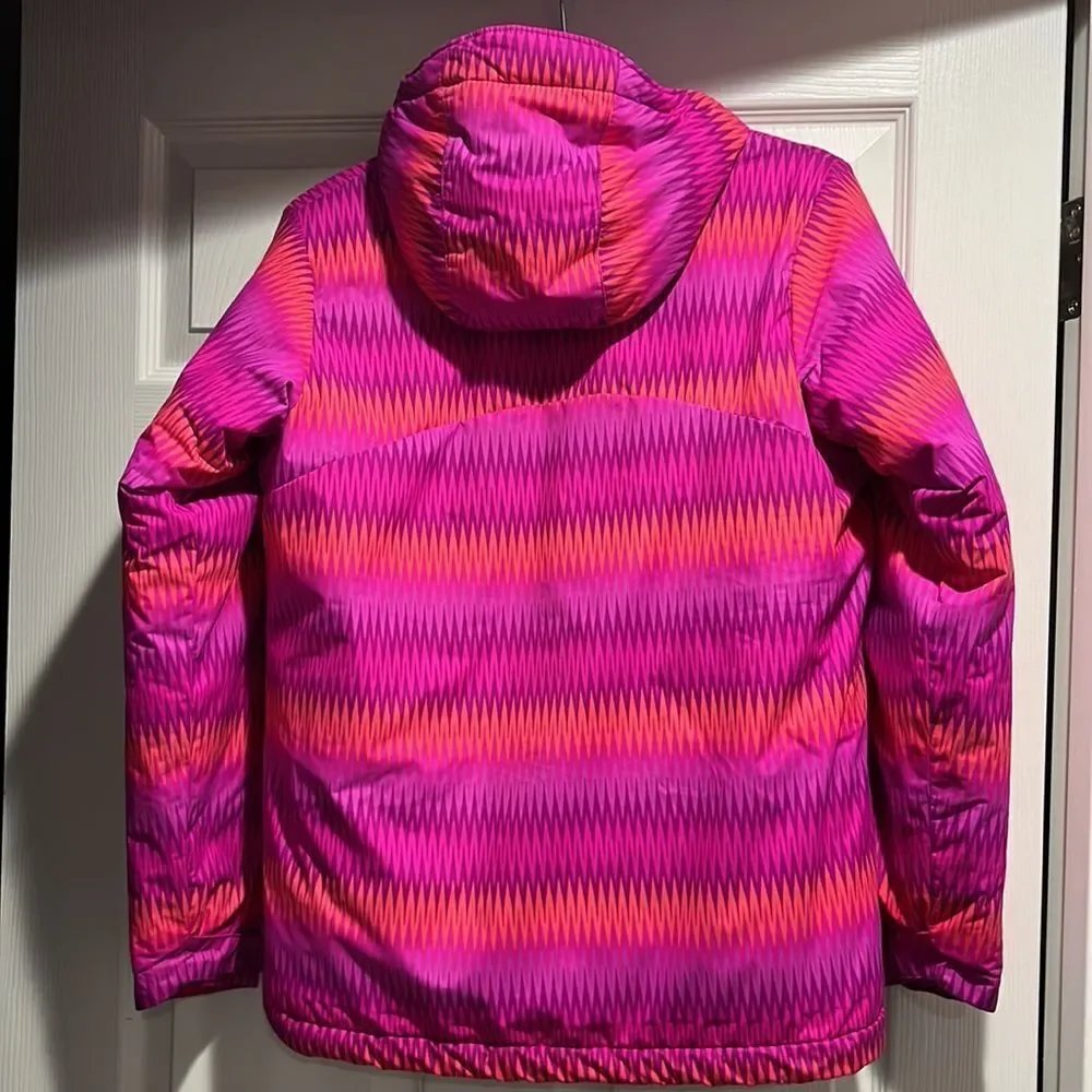 Columbia girls colorful insulated winter jacket with hood size large 14-16.